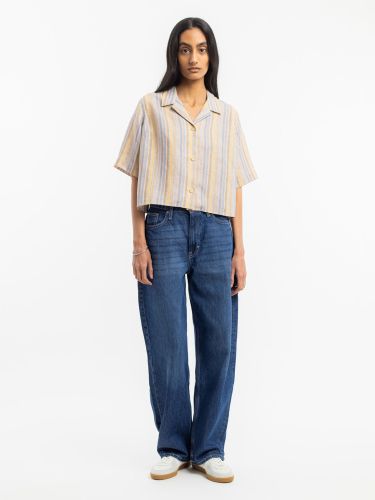 glore Rotholz Cropped Bowling Shirt Multi Auslauf