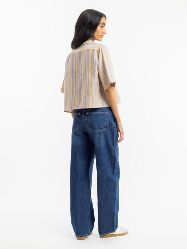 glore Rotholz Cropped Bowling Shirt Multi Auslauf
