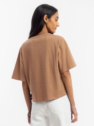 glore ROTHOLZ Cropped Tonal Check T-Shirt Angebote