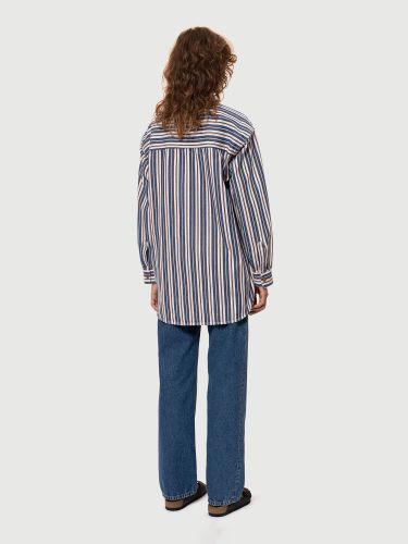 glore Nudie Jeans Mina Denim Shirt Stripe Valentinstagsangebot
