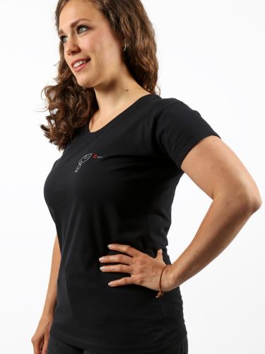 glore Kipepeo Clothing Damen T-Shirt Love You Schwarz Black Friday Preise