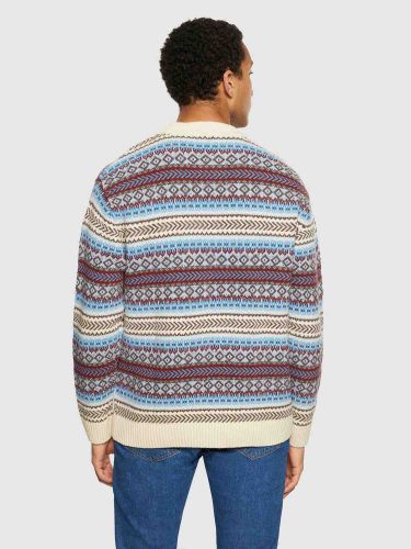 glore Knowledge Cotton Apparel Knitted Fair Isle Crew Neck im Angebot