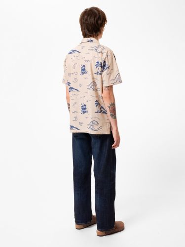 glore Nudie Jeans Arvid Waves Hawaii Shirt Muttertagsangebot