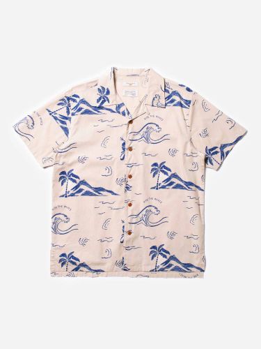 glore Nudie Jeans Arvid Waves Hawaii Shirt Muttertagsangebot