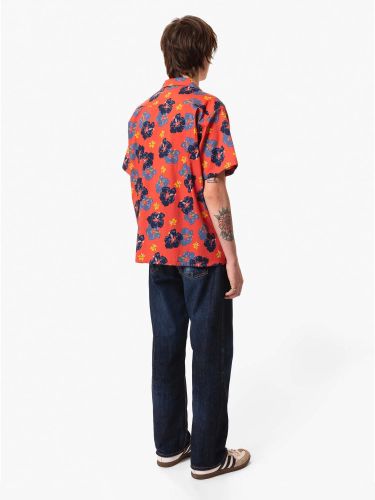 glore Nudie Jeans Arthur Flower Hawaii Shirt Vatertagsangebot