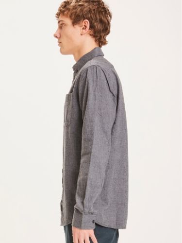 glore Knowledge Cotton Apparel ELDER Regular Fit Melange Flannel Shirt Online Shopping