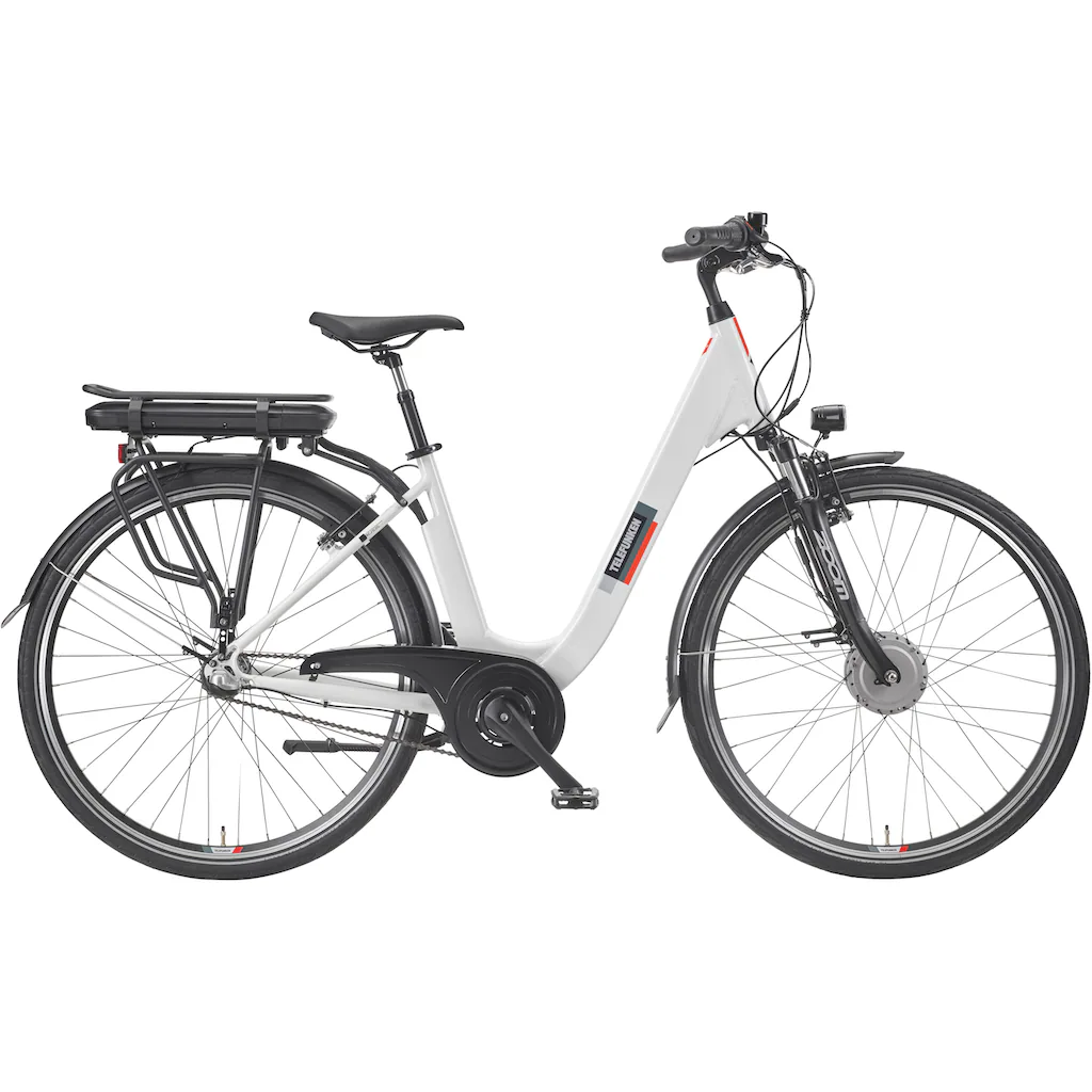 Telefunken E-Bike »Multitalent RC835« 3 Gang Shimano Frontmotor 250 W (28 Zoll Straßenzulassung ca. 100 km Reichweite) Pedelec Elektrofahrrad für Herren u. Damen tiefer Einstieg Cityrad auf Rechnung kaufen