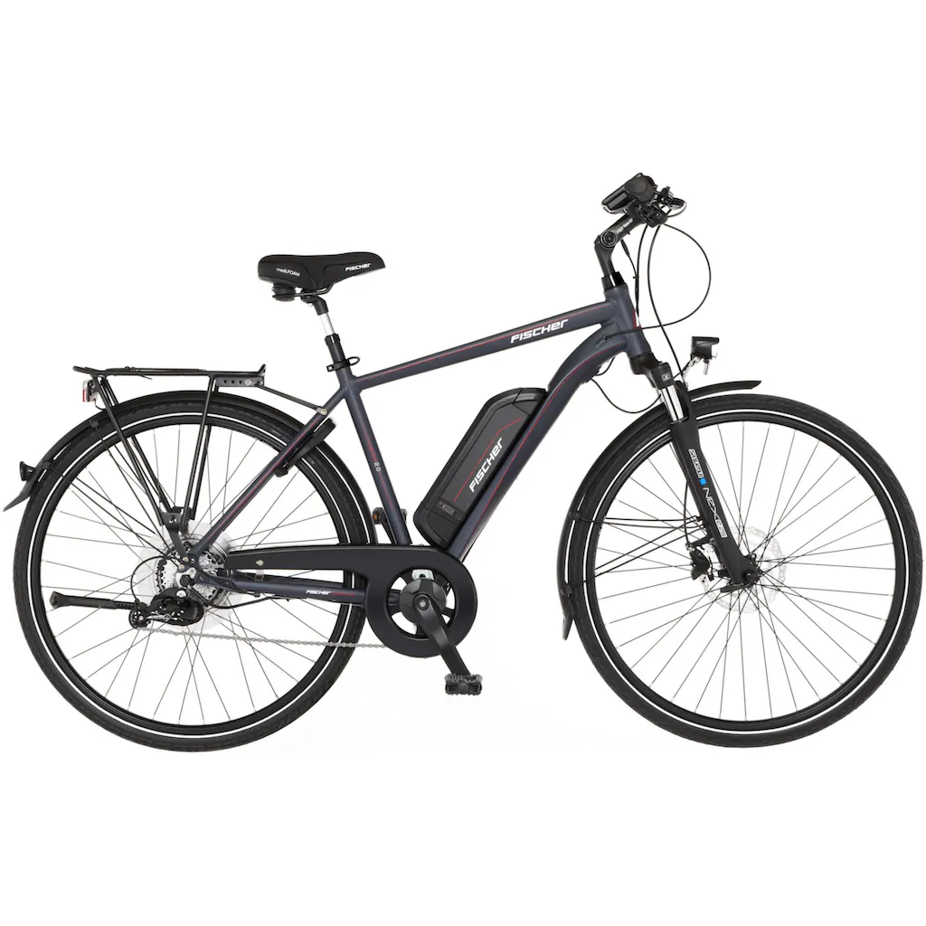 FISCHER Fahrrad E-Bike »VIATOR 2.0 Herren 422« 8 Gang Shimano Acera Pedelec Elektrofahrrad für Herren Trekkingrad