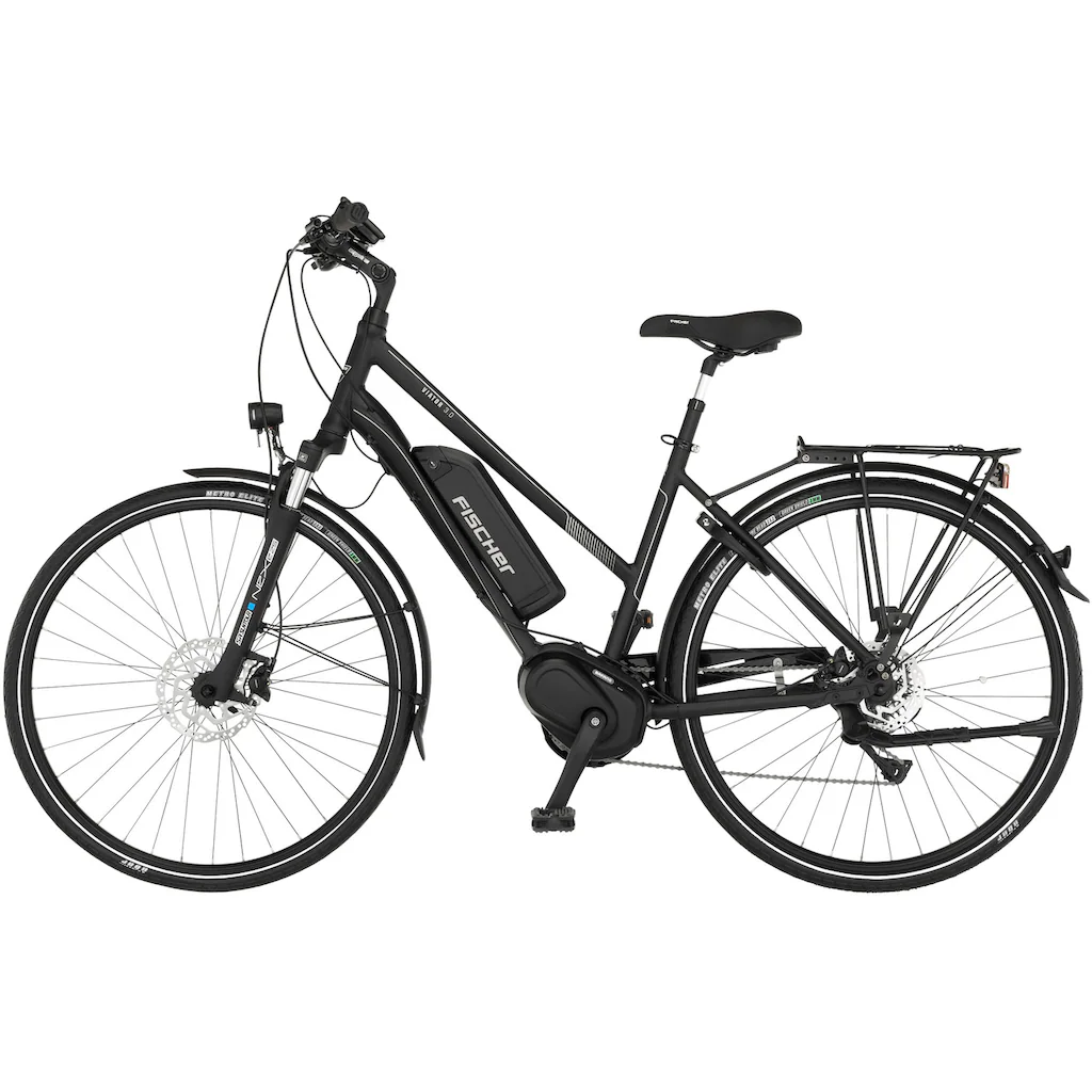 FISCHER Fahrrad E-Bike »VIATOR 3.0 Damen 49« 8 Gang Shimano Acera Mittelmotor 250 W (mit Faltschloss) Pedelec Elektrofahrrad für Damen u. Herren Trekkingrad Auslauf