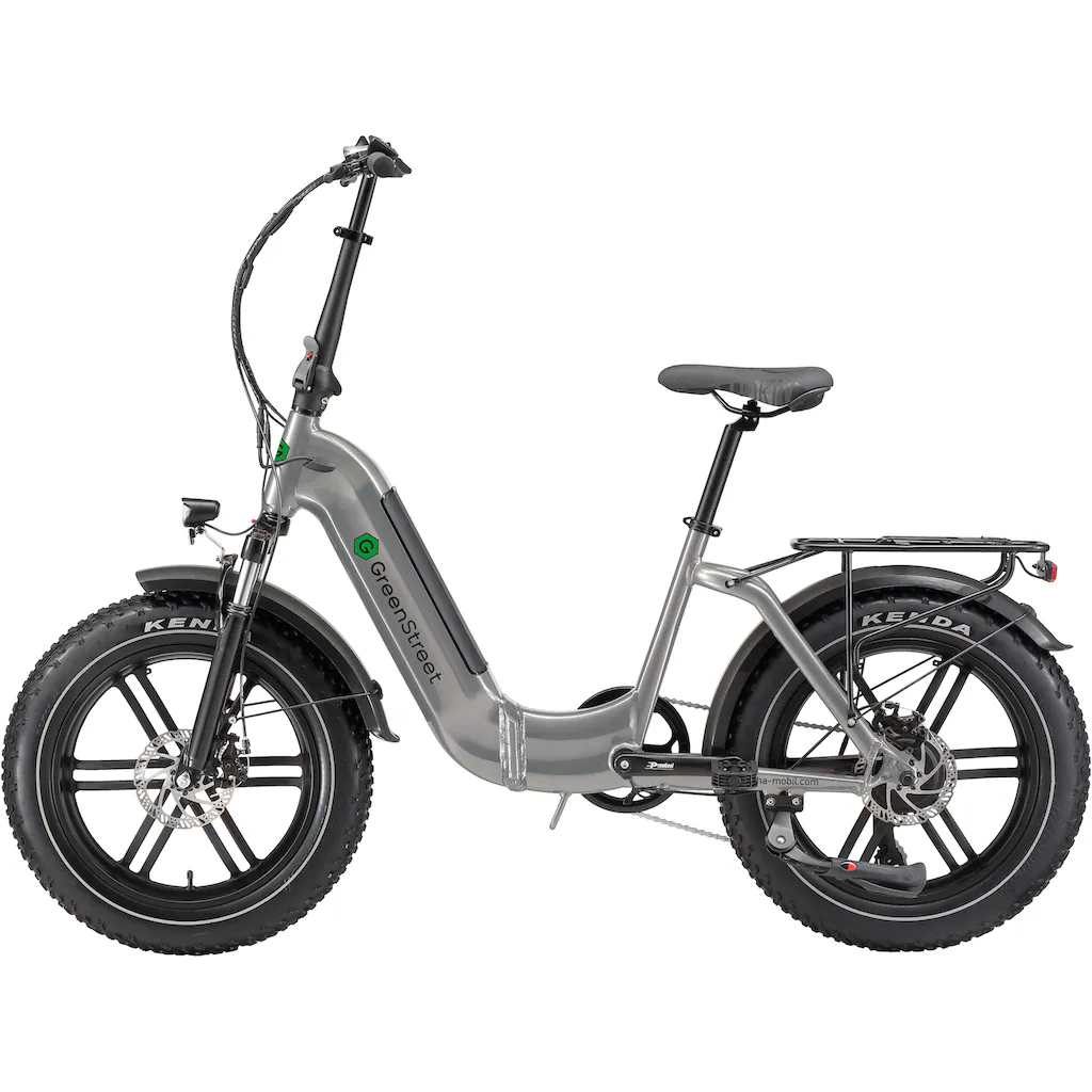 GreenStreet E-Bike »Tiefeinsteiger Klapprad GS5« 7 Gang Shimano Heckmotor 250 W (Set 2 tlg. mit Akku-Ladegeräte Fat Tires) Pedelec Elektrofahrrad für Damen u. Herren Klapprad auf Rechnung bestellen Hotsell