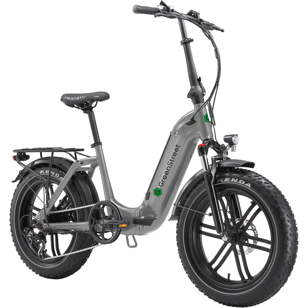 GreenStreet E-Bike »Tiefeinsteiger Klapprad GS5« 7 Gang Shimano Heckmotor 250 W (Set 2 tlg. mit Akku-Ladegeräte Fat Tires) Pedelec Elektrofahrrad für Damen u. Herren Klapprad auf Rechnung bestellen Hotsell
