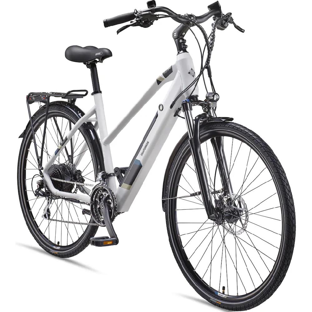 Telefunken E-Bike »Expedition XC940« 24 Gang Shimano Acera Heckmotor 250 W (ca. 100 km Reichweite-hydraulische Scheibenbremsen-Straßenzulassung) Trekking Elektrofahrrad Damen 28 Zoll 36 V 417 6 Wh Akku Pedelec Fabrikverkauf