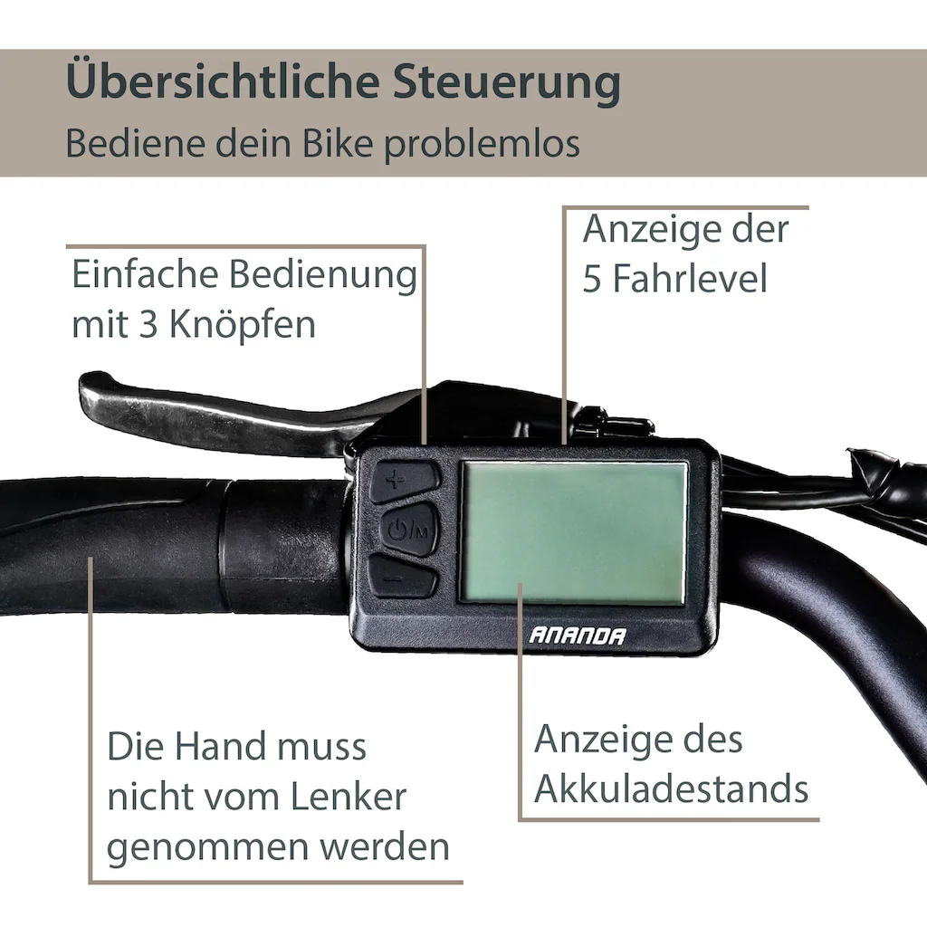 AGON E-Bike »Aurora« 3 Gang Frontmotor 250 W Pedelec Elektrofahrrad für Damen u. Herren Cityrad Limitierter Zeitrabatt