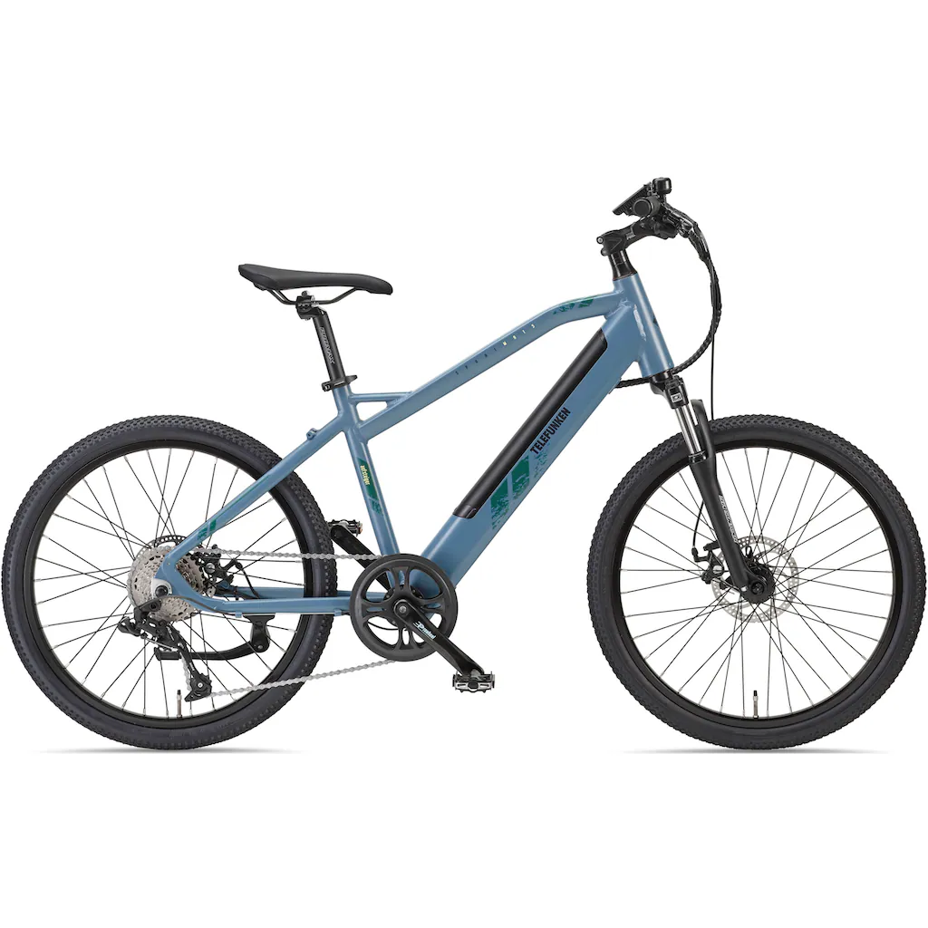 Telefunken E-Bike »Aufsteiger M915« 8 Gang Heckmotor 250 W Pedelec Elektrofahrrad für Damen u. Herren MTB Mountainbike auf Raten