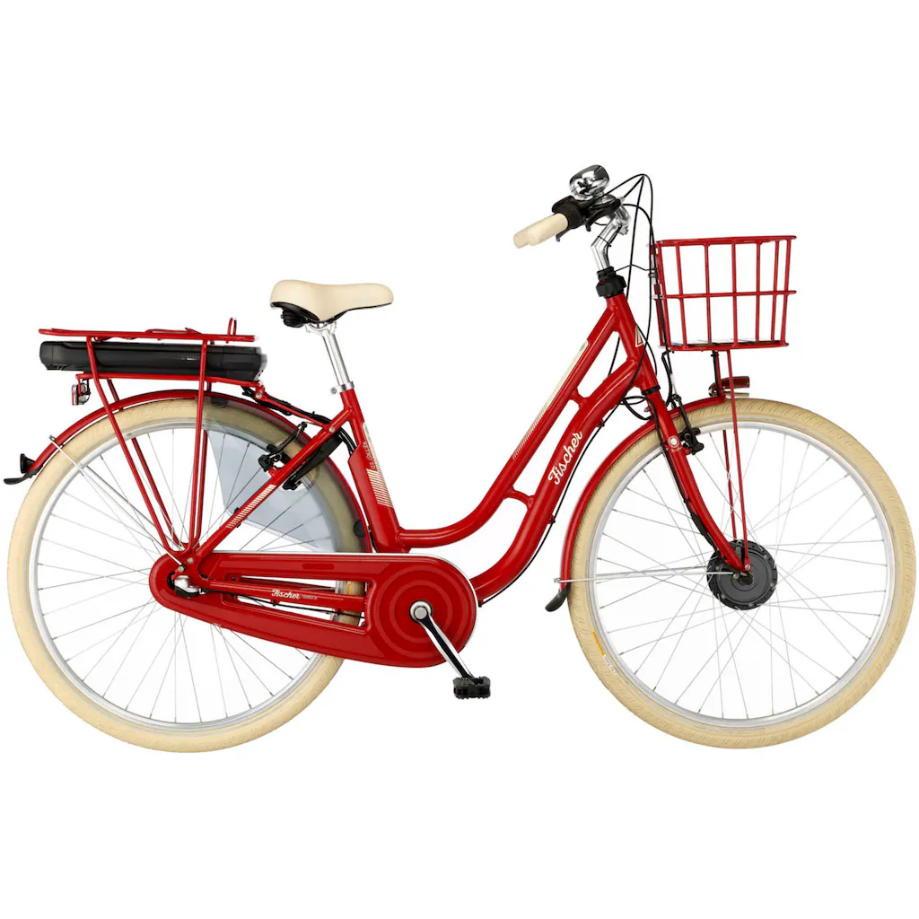 FISCHER Fahrrad E-Bike »CITA RETRO 2.0 418 48« 3 Gang Shimano Shimano 3-Gang Nexus Nabenschaltung (mit Akku-Ladegerät-mit Werkzeug) Pedelec Elektrofahrrad für Damen u. Herren Cityrad auf Rechnung kaufen