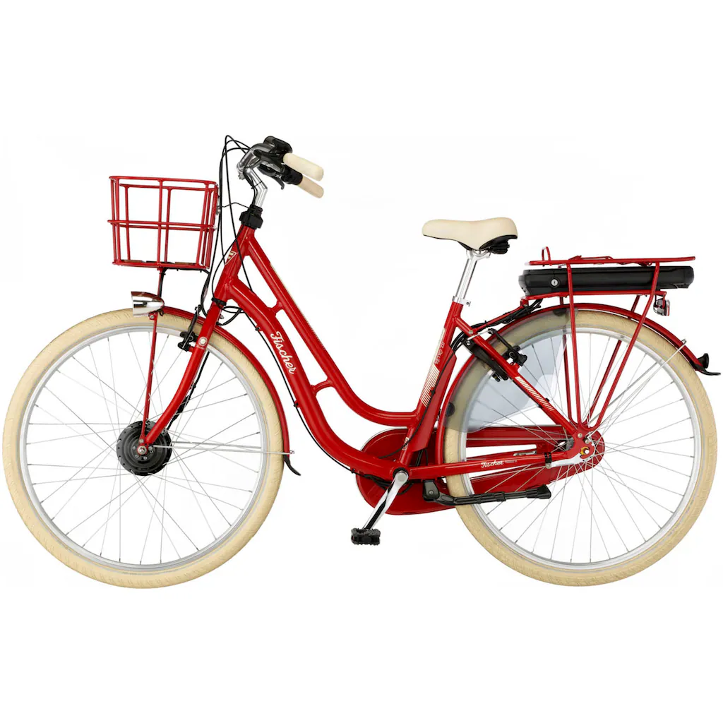 FISCHER Fahrrad E-Bike »CITA RETRO 2.0 418 48« 3 Gang Shimano Shimano 3-Gang Nexus Nabenschaltung (mit Akku-Ladegerät-mit Werkzeug) Pedelec Elektrofahrrad für Damen u. Herren Cityrad auf Rechnung kaufen Fabrikpreis