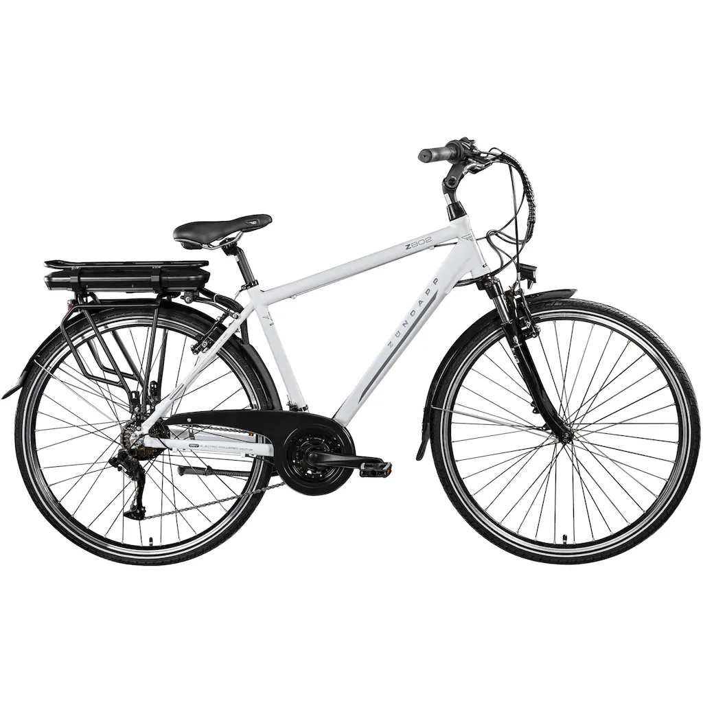 Zündapp E-Bike »Z802 Herren« 21 Gang Shimano Altus RD-M310 Heckmotor 250 W Pedelec Elektrofahrrad für Damen u. Herren Trekkingrad auf Rechnung