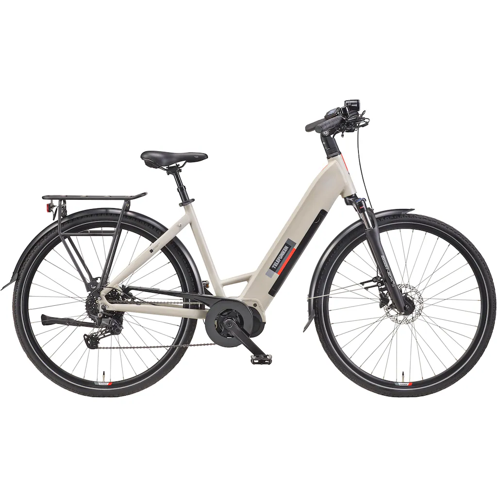 Telefunken E-Bike »Multitalent RC680« 10 Gang Shimano Mittelmotor 250 W (28 Zoll Straßenzulassung Scheibenbremsen) Pedelec Elektrofahrrad für Damen u. Herren Cityrad