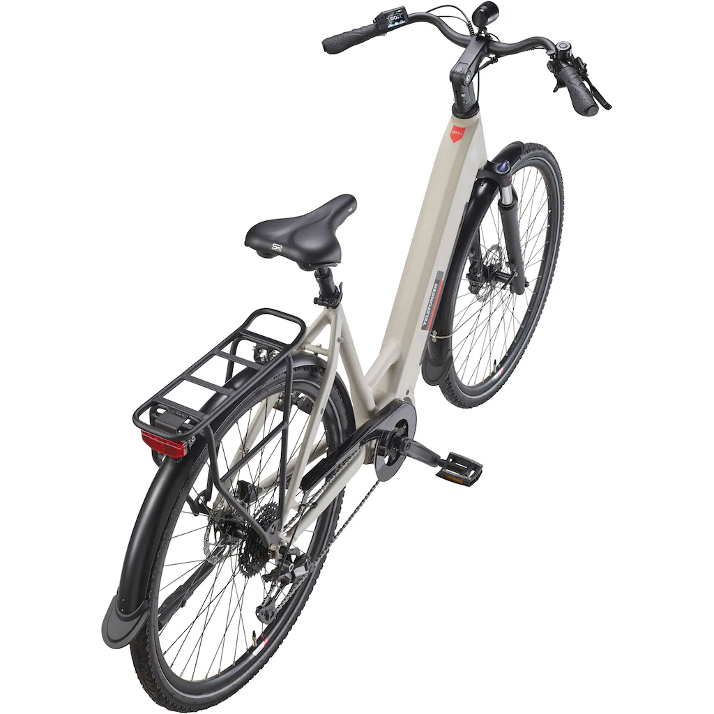 Telefunken E-Bike »Multitalent RC680« 10 Gang Shimano Mittelmotor 250 W (28 Zoll Straßenzulassung Scheibenbremsen) Pedelec Elektrofahrrad für Damen u. Herren Cityrad Vatertagsangebot