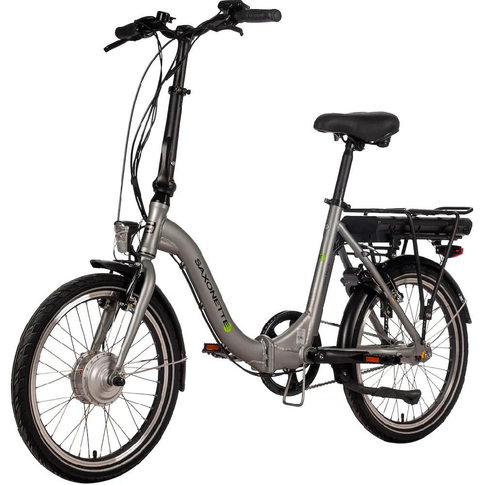 SAXONETTE E-Bike »Compact Plus S« 3 Gang Frontmotor 250 W (mit Akku-Ladegerät) Pedelec Elektrofahrrad für Damen u. Herren Faltrad auf Raten Valentinstagsangebot