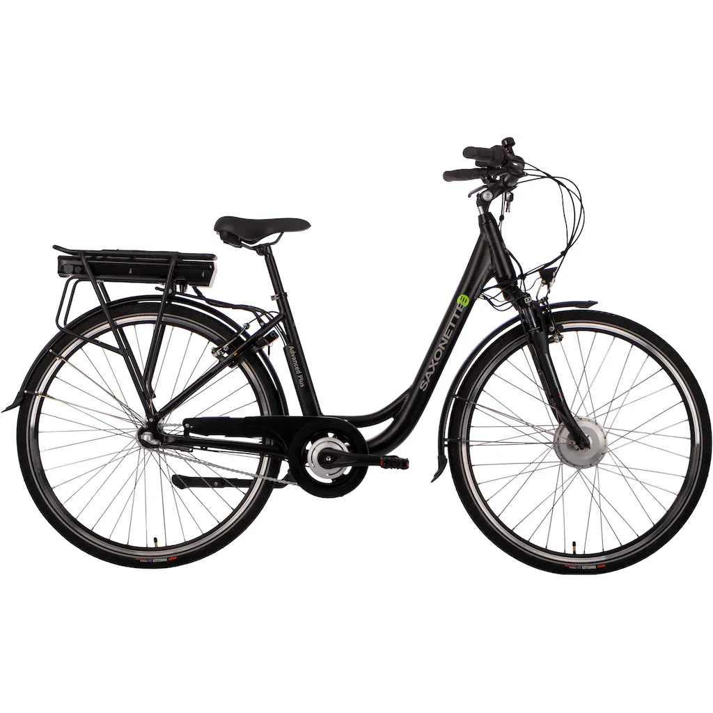SAXONETTE E-Bike »Advanced Plus« 3 Gang Frontmotor 250 W (mit Akku-Ladegerät u. integr. Rahmenschloss) Pedelec Elektrofahrrad für Damen u. Herren Cityrad auf Rechnung