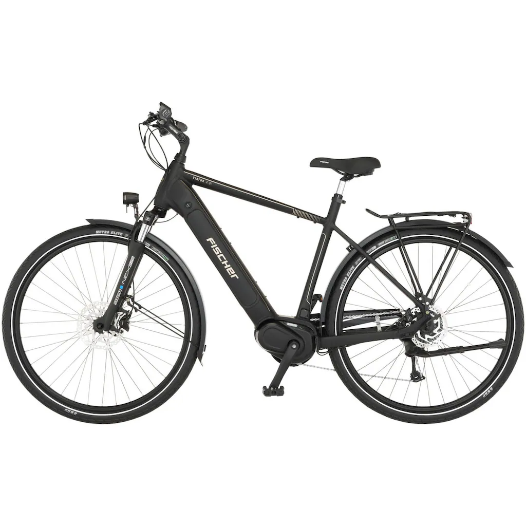 FISCHER Fahrrad E-Bike »VIATOR 4.2i« 9 Gang Shimano Acera Mittelmotor 250 W (mit Faltschloss) Pedelec Elektrofahrrad für Damen u. Herren Trekkingrad auf Rechnung kaufen Blitzangebot