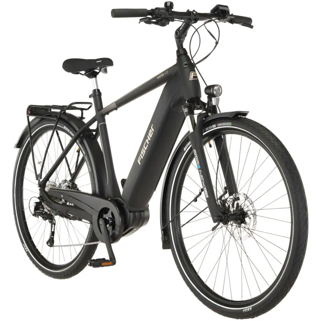 FISCHER Fahrrad E-Bike »VIATOR 4.2i« 9 Gang Shimano Acera Mittelmotor 250 W (mit Faltschloss) Pedelec Elektrofahrrad für Damen u. Herren Trekkingrad auf Rechnung kaufen Blitzangebot