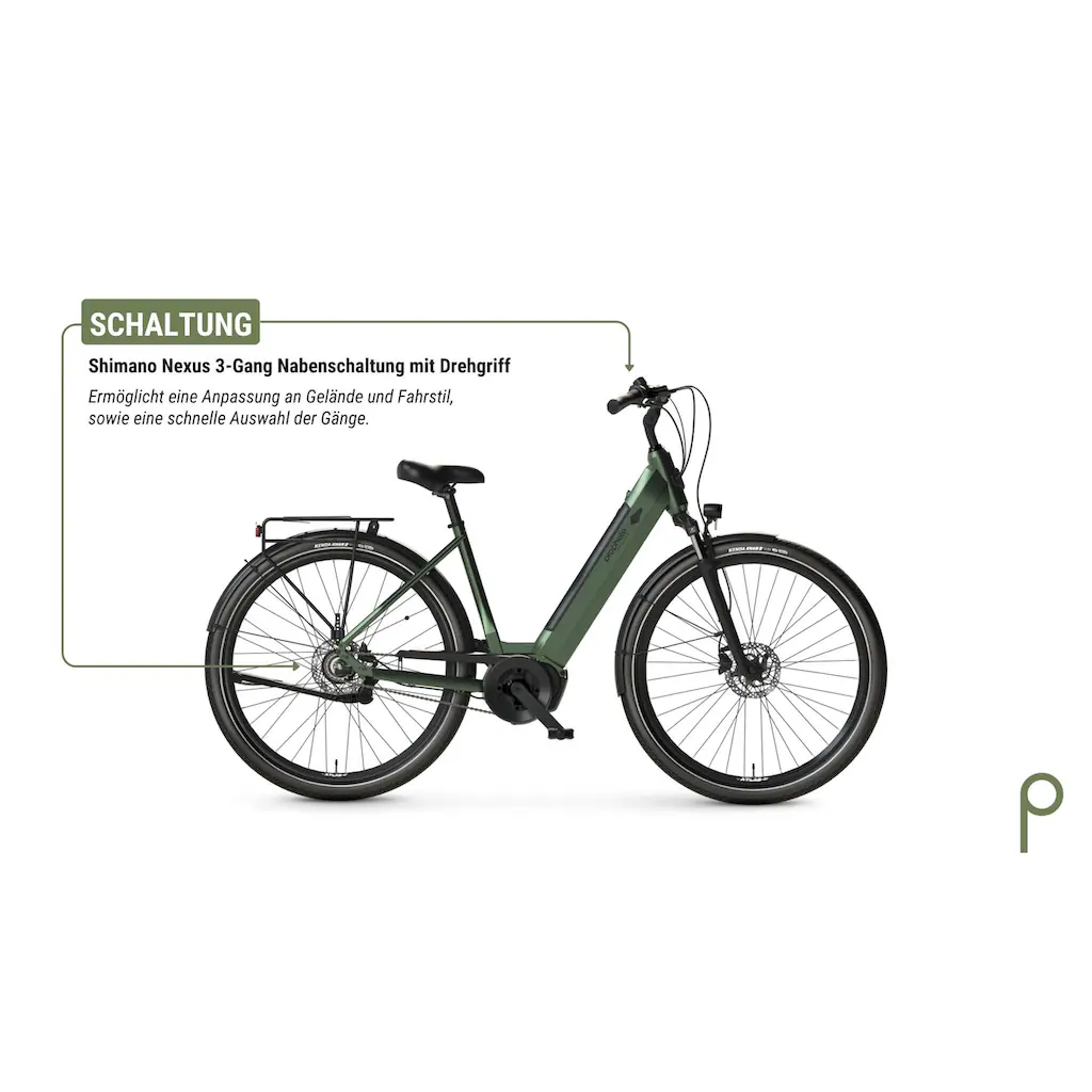 Prophete E-Bike »Geniesser 3.4« 3 Gang Shimano Mittelmotor 250 W Pedelec Elektrofahrrad für Damen u. Herren Cityrad auf Rechnung Bestseller