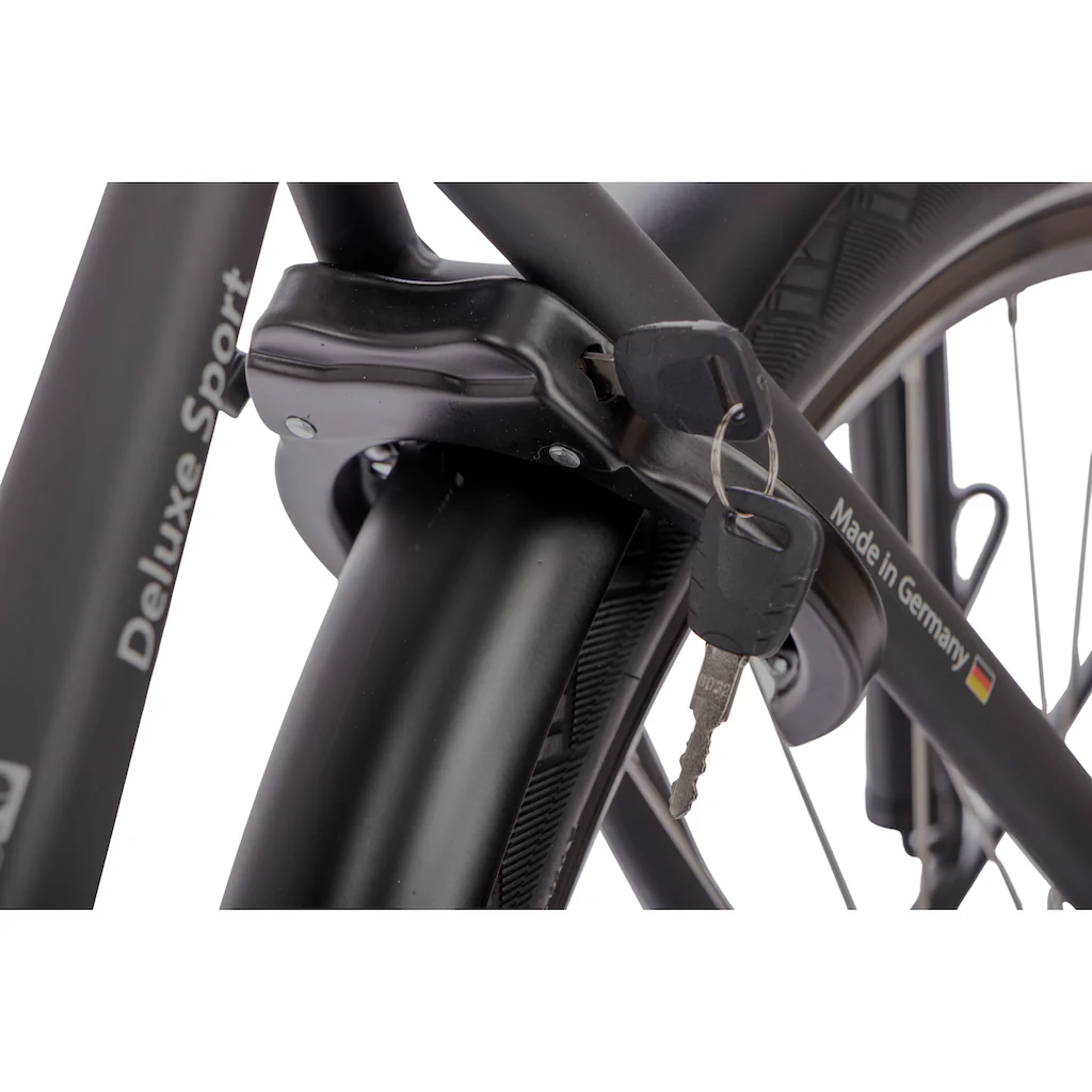 SAXONETTE E-Bike »Deluxe Sport Man« 9 Gang Shimano Alivio Mittelmotor 250 W Pedelec Elektrofahrrad für Damen u. Herren Cityrad auf Rechnung Bis zu 65% Rabatt