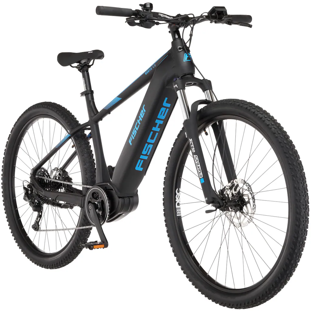 FISCHER Fahrrad E-Bike »MONTIS 4.5i 522« 10 Gang Shimano Deore Mittelmotor 250 W (mit Fahrradschloss) Pedelec Elektrofahrrad für Damen u. Herren MTB Mountainbike Nur noch ein Tag übrig