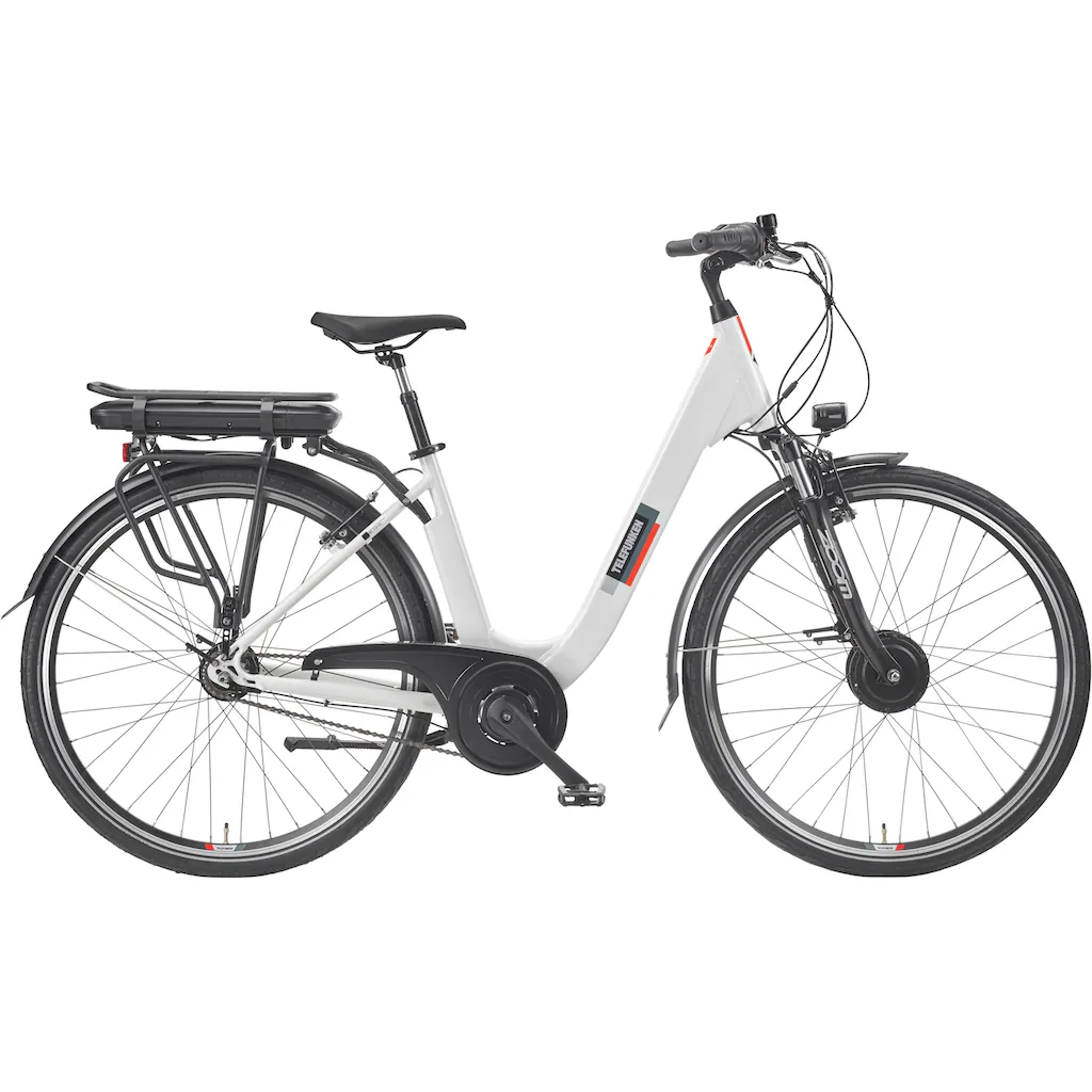 Telefunken E-Bike »Multitalent RC845« 7 Gang Shimano Frontmotor 250 W (28 Zoll Straßenzulassung ca. 100 km Reichweite) Pedelec Elektrofahrrad für Herren u. Damen tiefer Einstieg Cityrad
