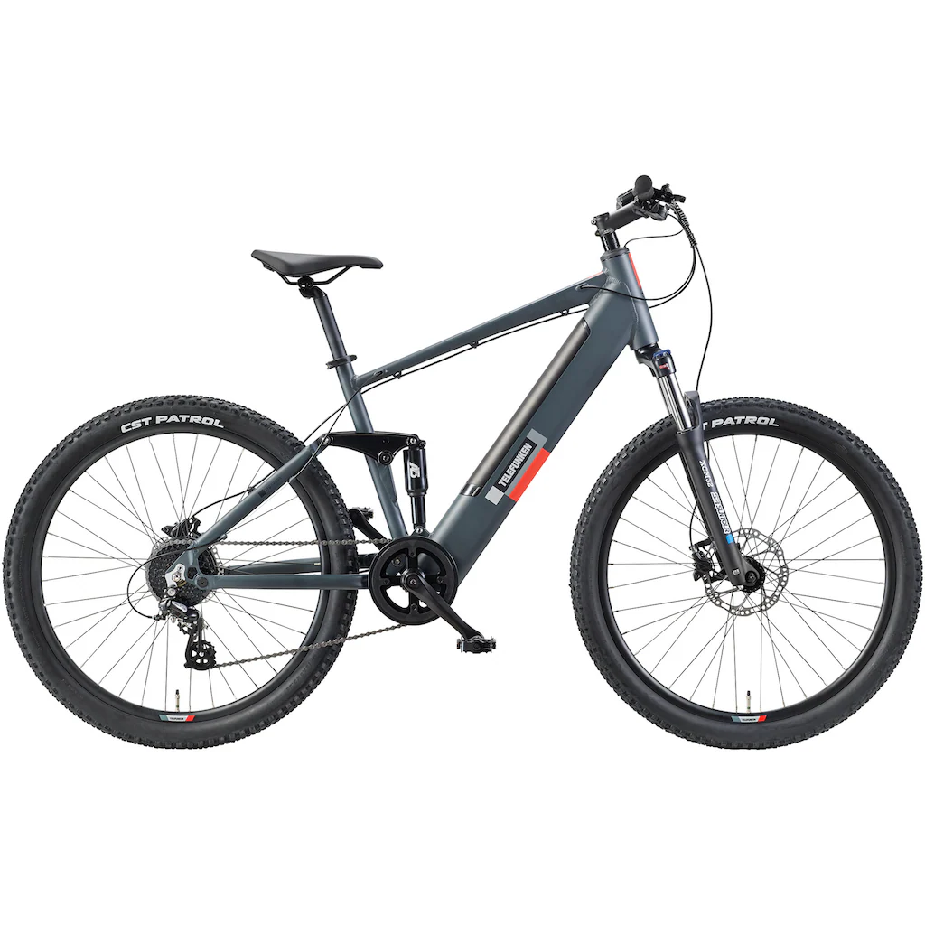 Telefunken E-Bike »Aufsteiger M936« 8 Gang Shimano Altus Heckmotor 250 W Pedelec Elektrofahrrad Damen Herren MTB Mountainbike Fully auf Raten