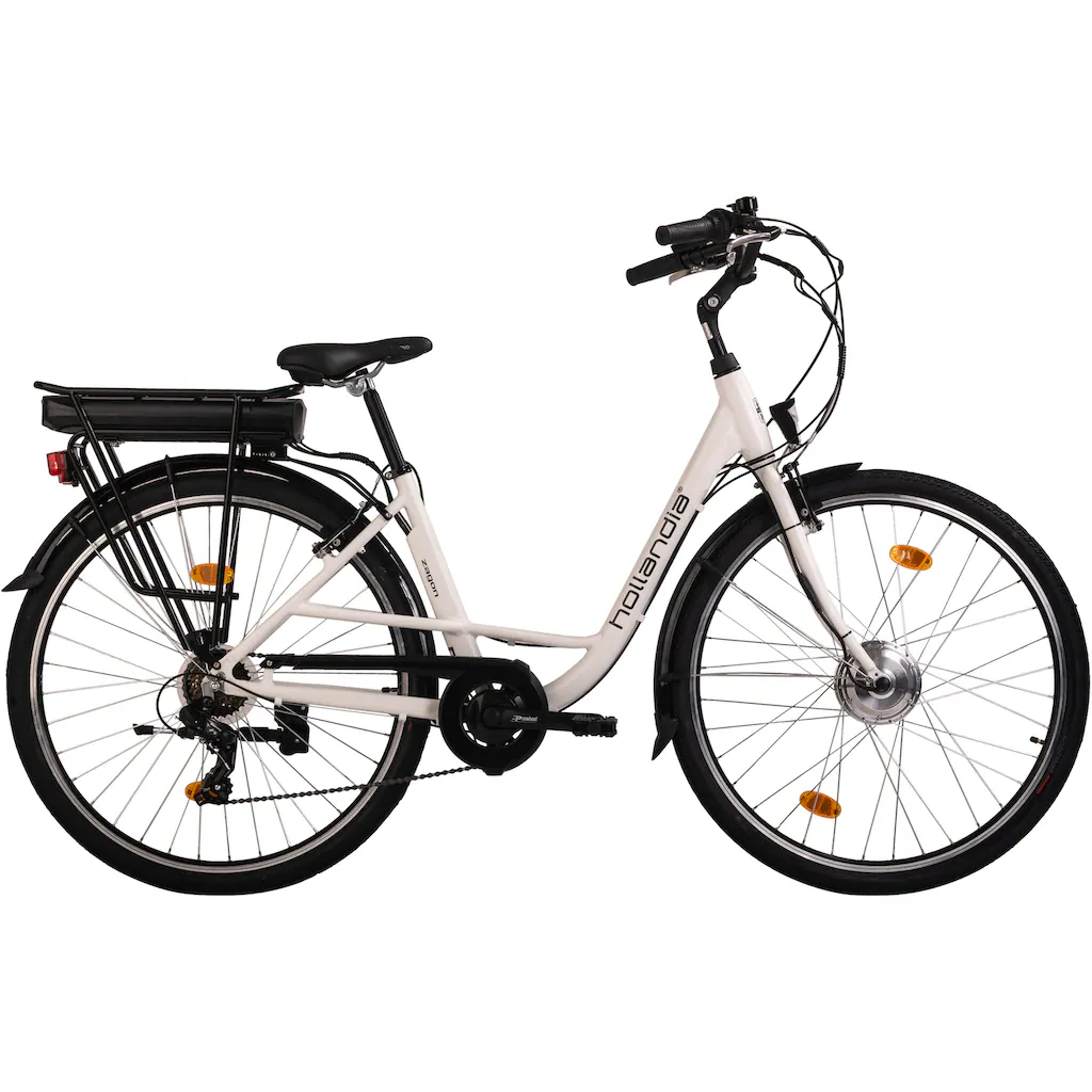 Hollandia E-Bike »Zagon« 6 Gang Shimano Tourney Frontmotor 250 W Pedelec Elektrofahrrad für Damen u. Herren Cityrad auf Rechnung
