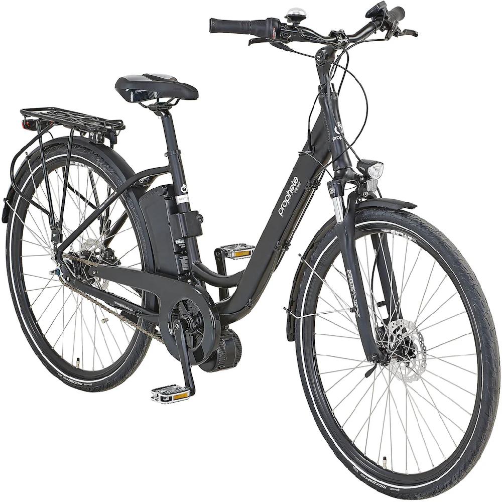 Prophete E-Bike »City« 7 Gang Shimano Mittelmotor 250 W Pedelec Elektrofahrrad für Damen u. Herren Cityrad Schlussverkauf
