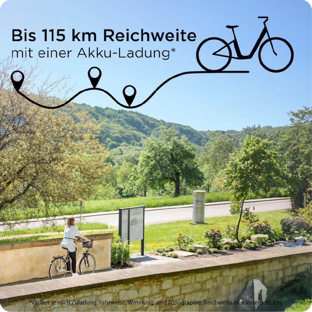 Zündapp E-Bike »Z517« 7 Gang Frontmotor 250 W E Bike Damenfahrrad 28 Zoll 155 - 190 cm mit 7 Gang Nabenschaltung auf Rechnung bestellen Günstiger Verkauf
