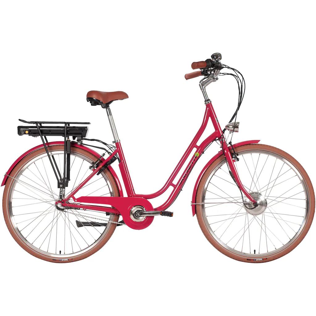 SAXONETTE E-Bike »Style Plus 2.0« 3 Gang Frontmotor 250 W (mit Akku-Ladegerät) Pedelec Elektrofahrrad für Damen u. Herren Cityrad auf Rechnung bestellen