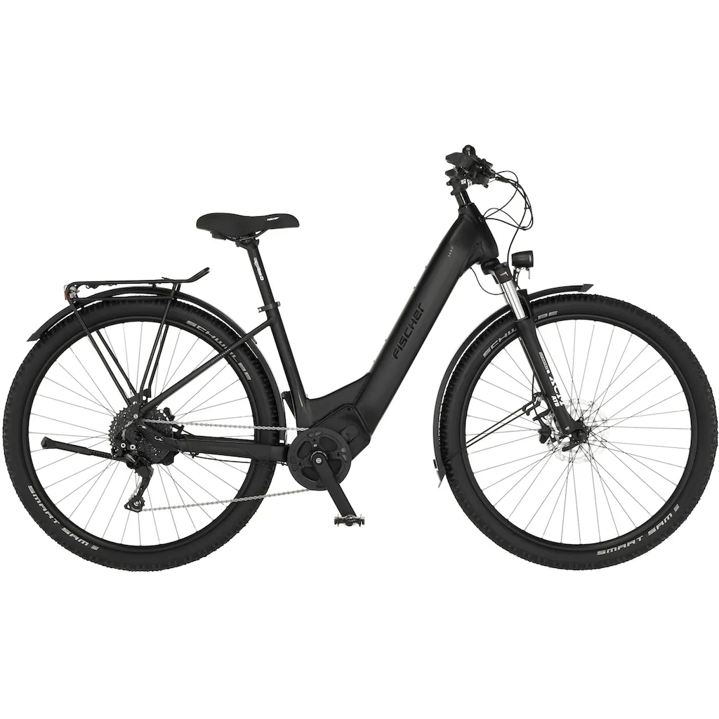 FISCHER Fahrrad E-Bike »TERRA 8.0i 43« 10 Gang Shimano Deore Mittelmotor 250 W (mit Fahrradschloss) Pedelec Elektrofahrrad für Damen u. Herren ATP auf Rechnung bestellen