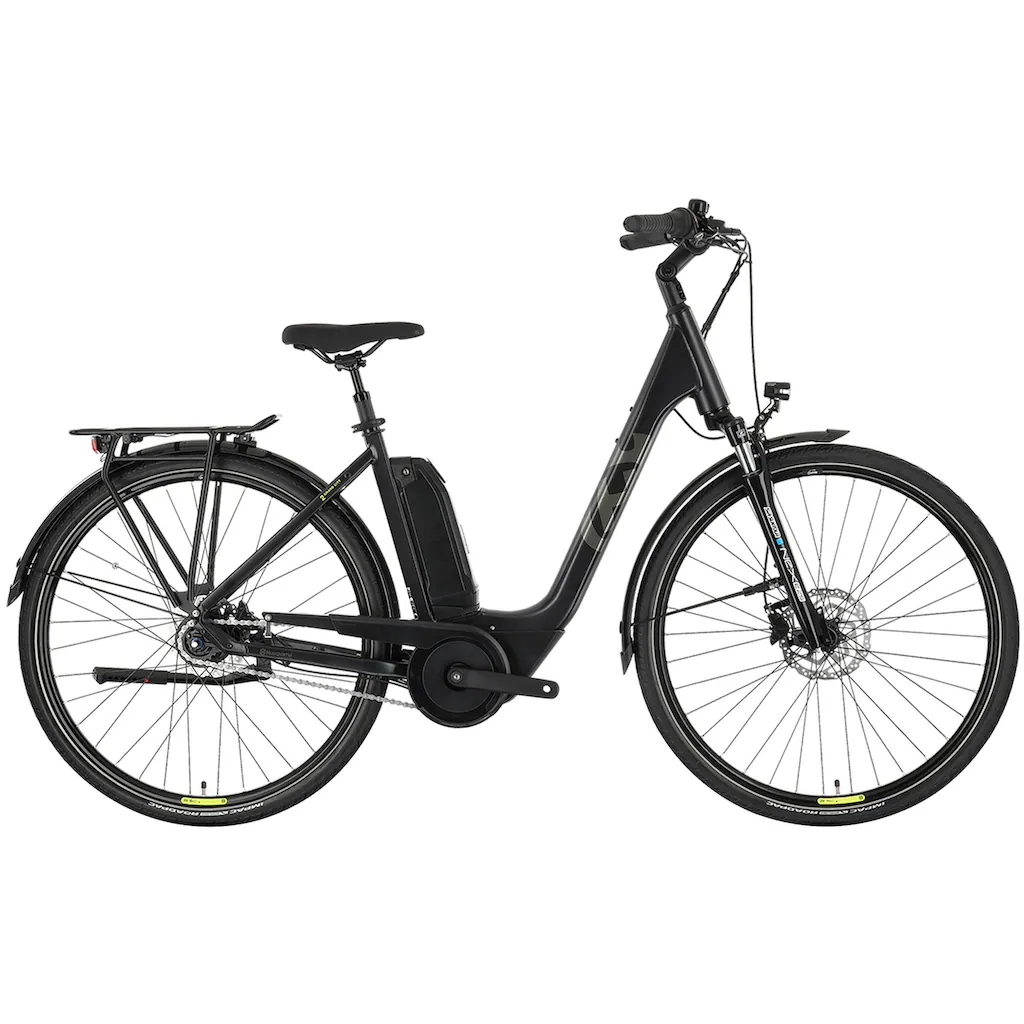 Husqvarna E-BICYCLES E-Bike »E-Citybike Grand City Y2« 9 Gang Tektro RD-T350 Mittelmotor 250 W (28 Zoll Yamaha Motor Scheibenbremsen mit Straßenzulassung) Pedelec Elektrofahrrad für Herren u. Damen Cityrad tiefer Einstieg
