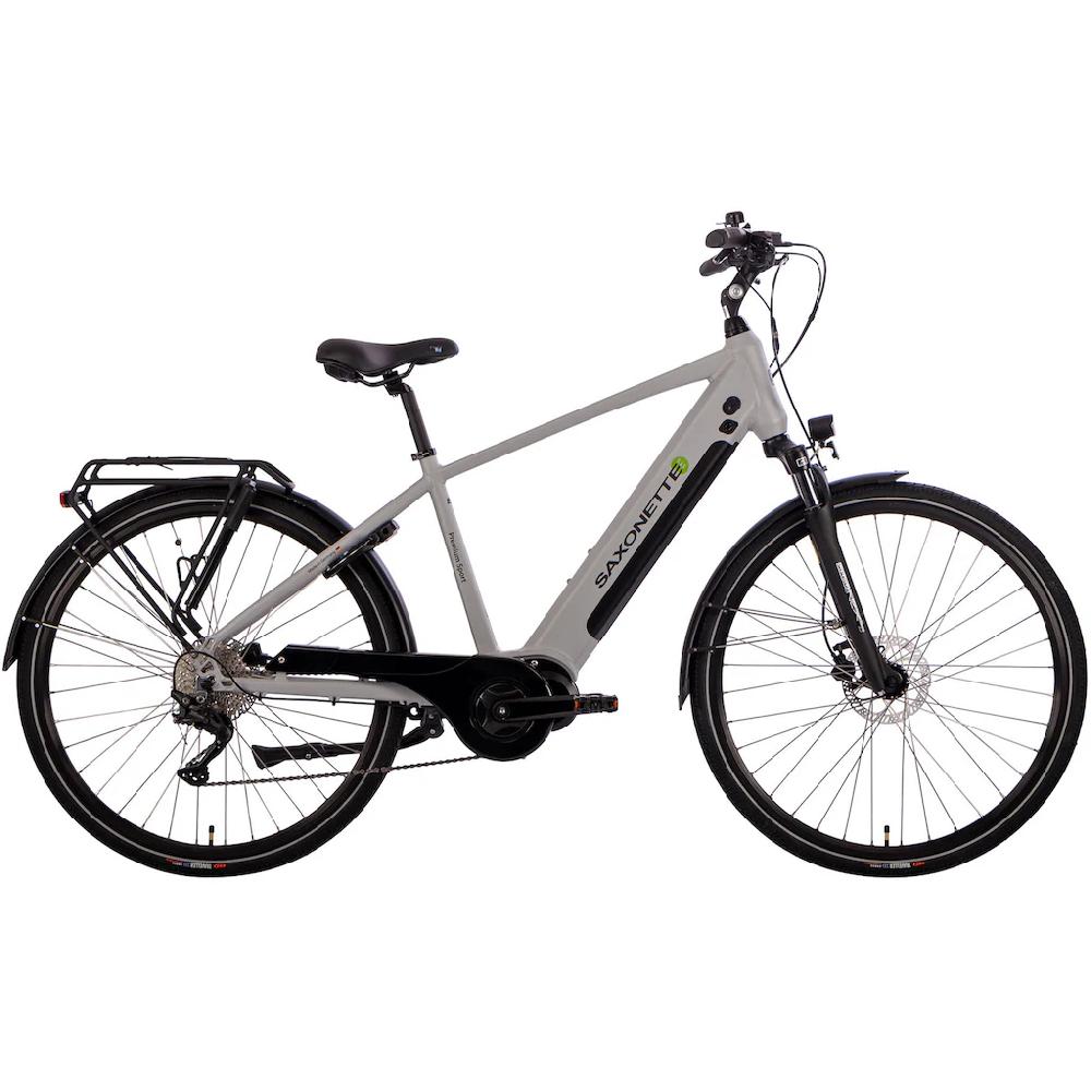 SAXONETTE E-Bike »Premium Sport (Diamant)« 10 Gang Mittelmotor 250 W Pedelec Elektrofahrrad für Herren Trekkingrad