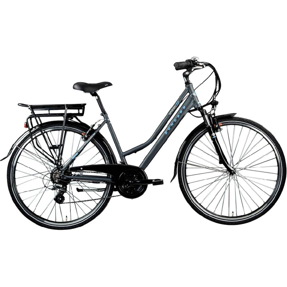 Zündapp E-Bike »Green 7.7 Damen« 21 Gang Shimano Altus RD-M310 Heckmotor 250 W Pedelec Elektrofahrrad für Damen Trekkingrad
