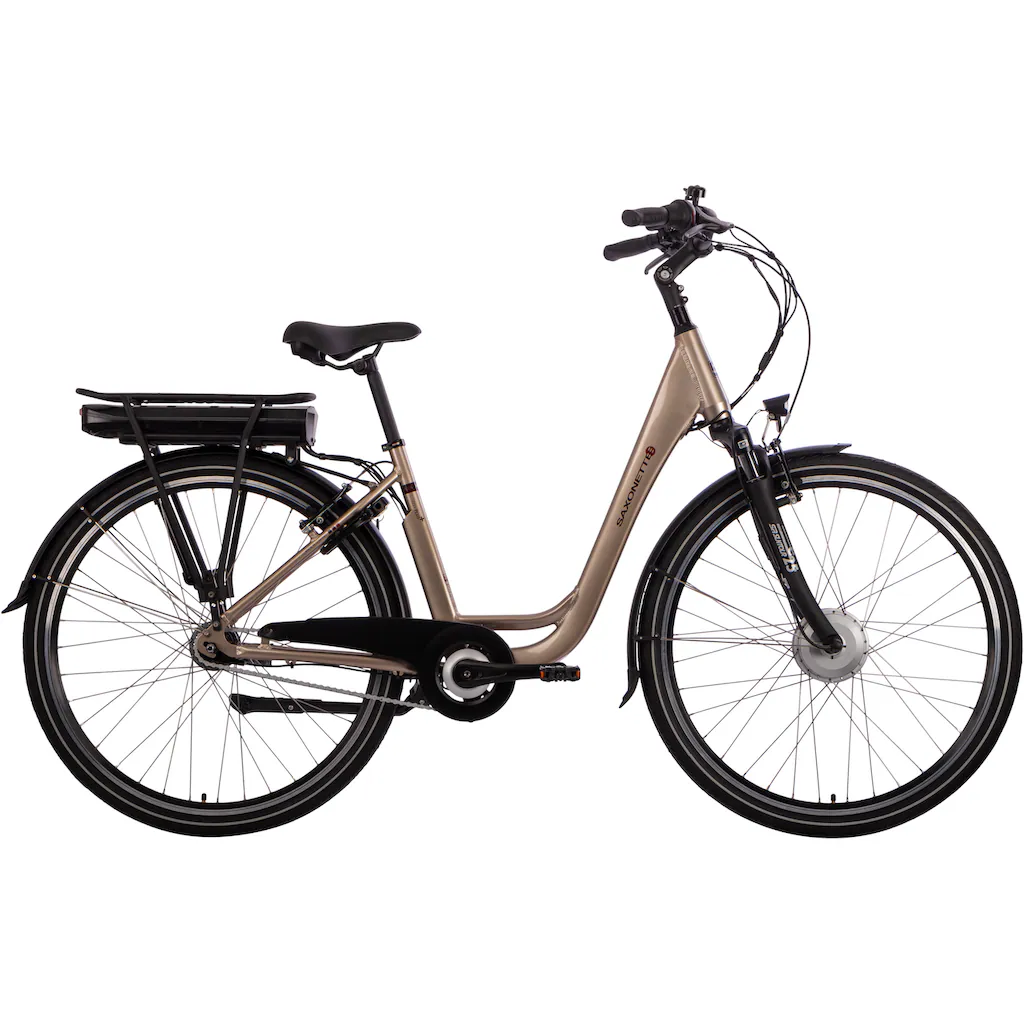 SAXONETTE E-Bike »City Plus« 7 Gang Shimano Nexus Frontmotor 250 W Pedelec Elektrofahrrad für Damen u. Herren Cityrad