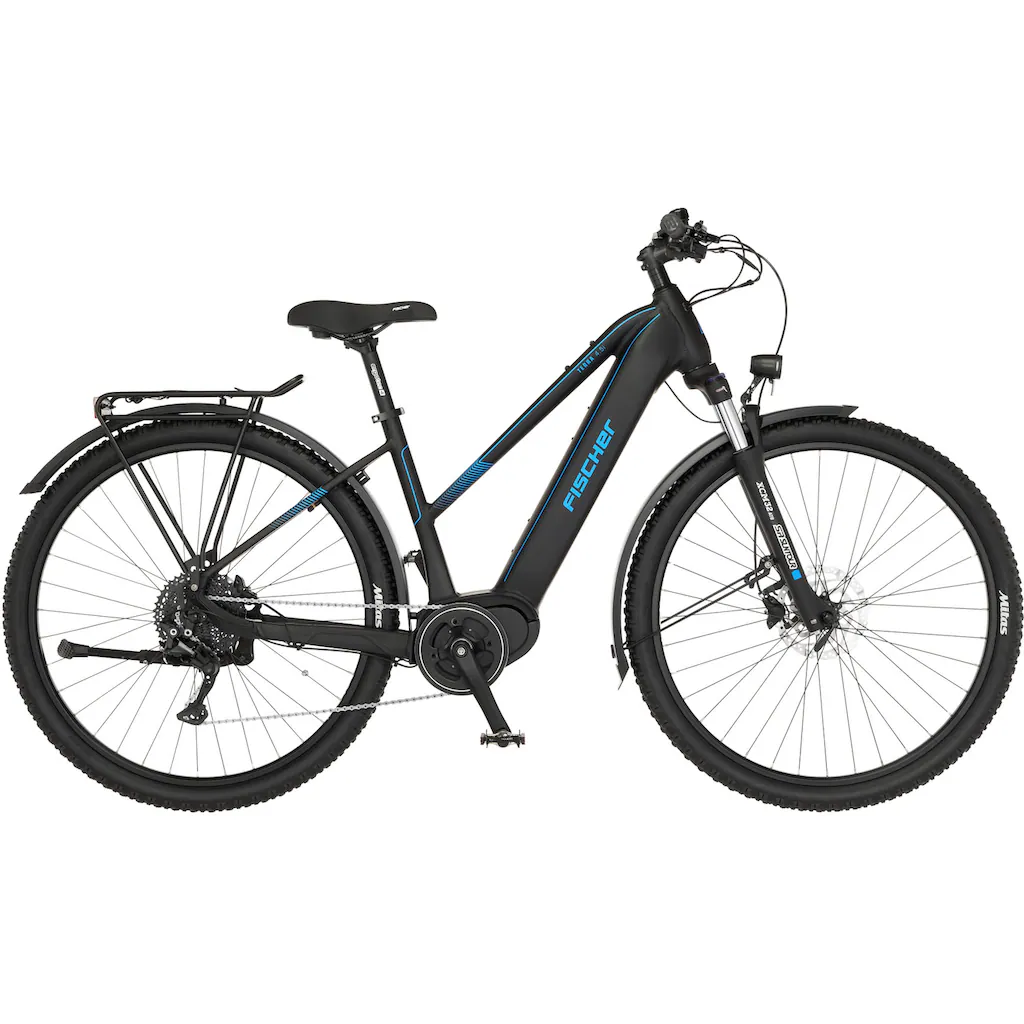 FISCHER Fahrrad E-Bike »TERRA 4.5i 522« 10 Gang Shimano Deore Mittelmotor 250 W (mit Schloss) Pedelec Elektrofahrrad für Damen u. Herren ATP auf Rechnung