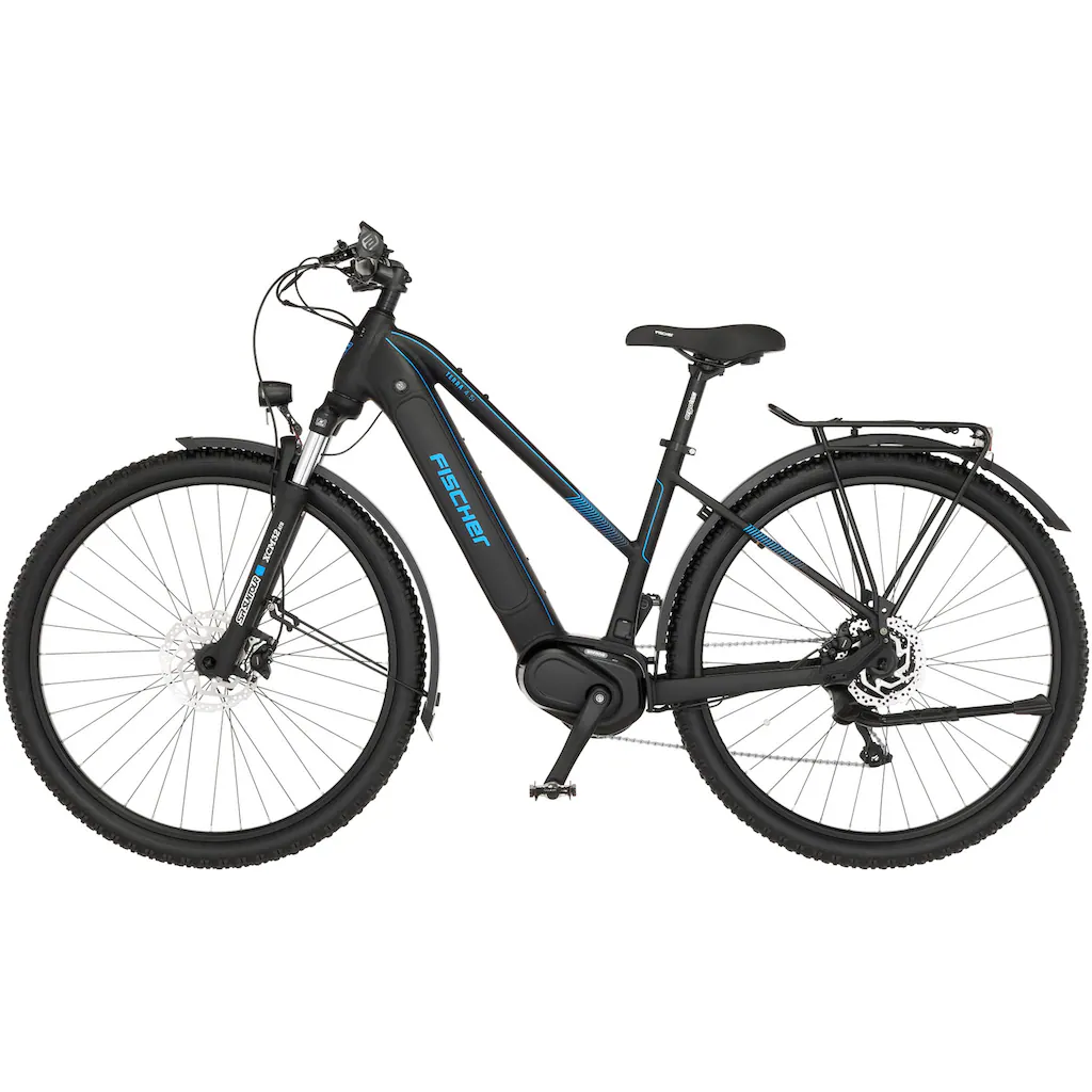 FISCHER Fahrrad E-Bike »TERRA 4.5i 522« 10 Gang Shimano Deore Mittelmotor 250 W (mit Schloss) Pedelec Elektrofahrrad für Damen u. Herren ATP auf Rechnung Vatertagsangebot