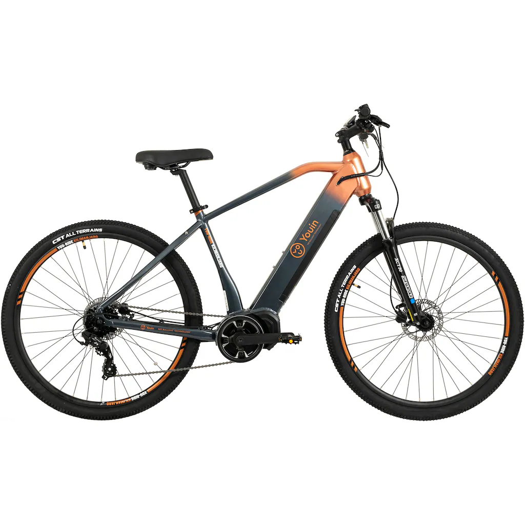 TOTEM E-Bike »FJ-M« 8 Gang Shimano Tourney Mittelmotor 250 W Pedelec Elektrofahrrad für Damen u. Herren MTB Mountainbike auf Rechnung