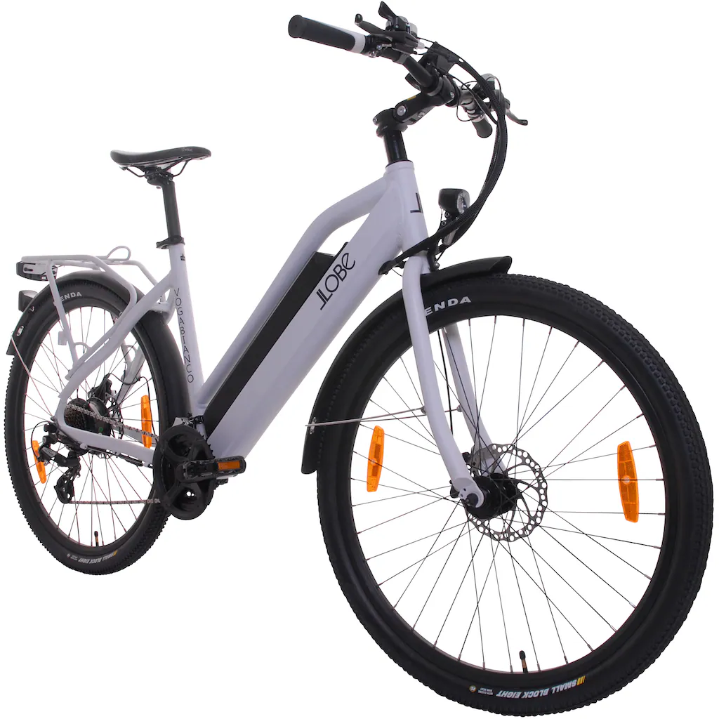 LLobe E-Bike »Voga Bianco« 21 Gang Shimano Heckmotor 250 W Pedelec Elektrofahrrad für Damen u. Herren Jubiläumsangebot