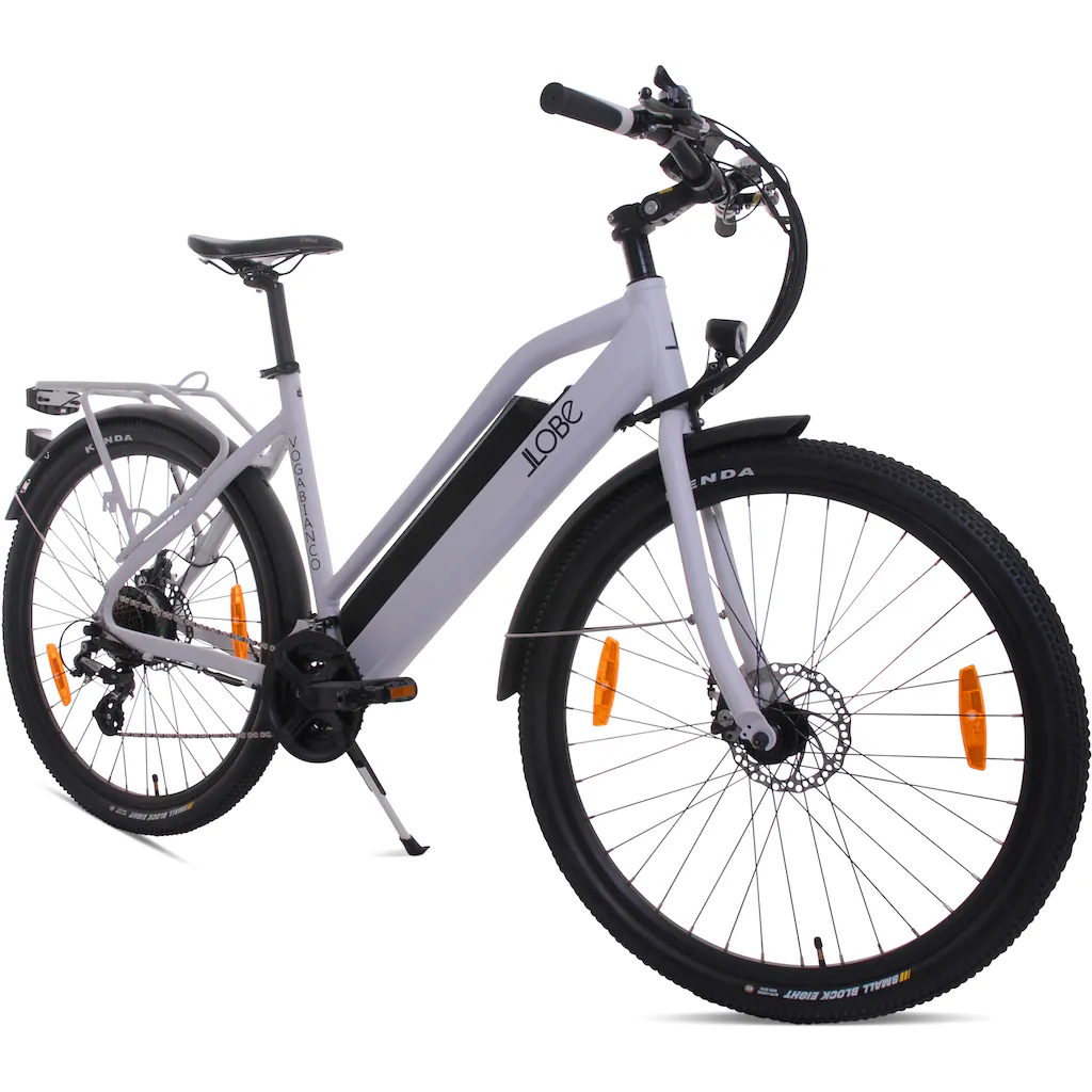 LLobe E-Bike »Voga Bianco« 21 Gang Shimano Heckmotor 250 W Pedelec Elektrofahrrad für Damen u. Herren Jubiläumsangebot