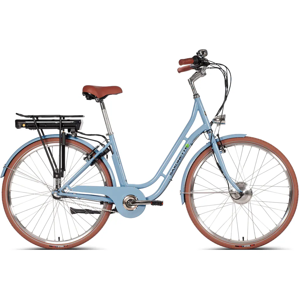 SAXONETTE E-Bike »Saxonette Style Plus 2.0« 3 Gang Frontmotor 250 W (mit Akku-Ladegerät) Pedelec Elektrofahrrad für Damen u. Herren Cityrad auf Raten