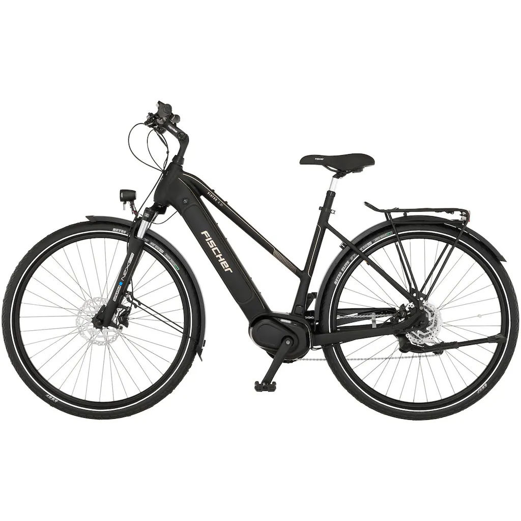 FISCHER Fahrrad E-Bike »VIATOR 4.2i« 9 Gang Shimano Acera Mittelmotor 250 W (mit Spiralschloss) Pedelec Elektrofahrrad für Damen u. Herren Bestseller
