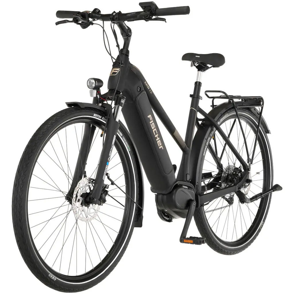 FISCHER Fahrrad E-Bike »VIATOR 4.2i« 9 Gang Shimano Acera Mittelmotor 250 W (mit Spiralschloss) Pedelec Elektrofahrrad für Damen u. Herren Bestseller