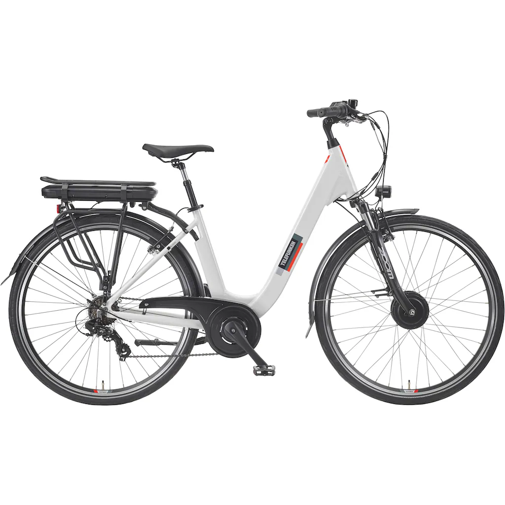 Telefunken E-Bike »Multitalent RC825« 7 Gang Shimano Frontmotor 250 W (28 Zoll Straßenzulassung ca. 100 km Reichweite) Pedelec Elektrofahrrad für Herren u. Damen tiefer Einstieg Cityrad auf Rechnung online kaufen